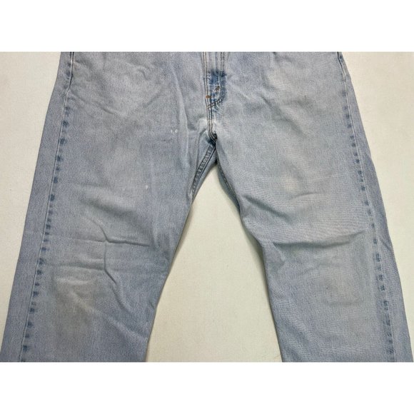 VINTAGE Levi's 505 Straight Denim Jeans Men Size 35 X 32 Blue USA Tag Size 38x32 - Picture 3 of 10